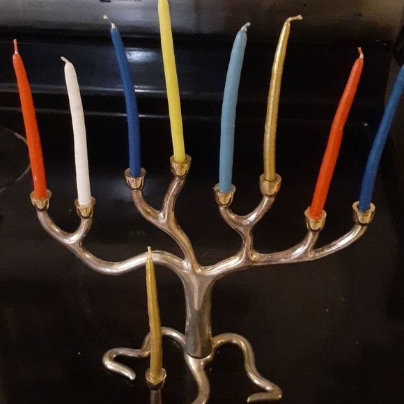 Menorah c. by Sandra Kravitz Original Presented by Rosenthal Judaica Collection - Picture 2 of 16